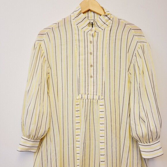 TWENTY8TWELVE SIlk And Linen Striped Size S Women Dress/Shirt - Picture 3 of 12